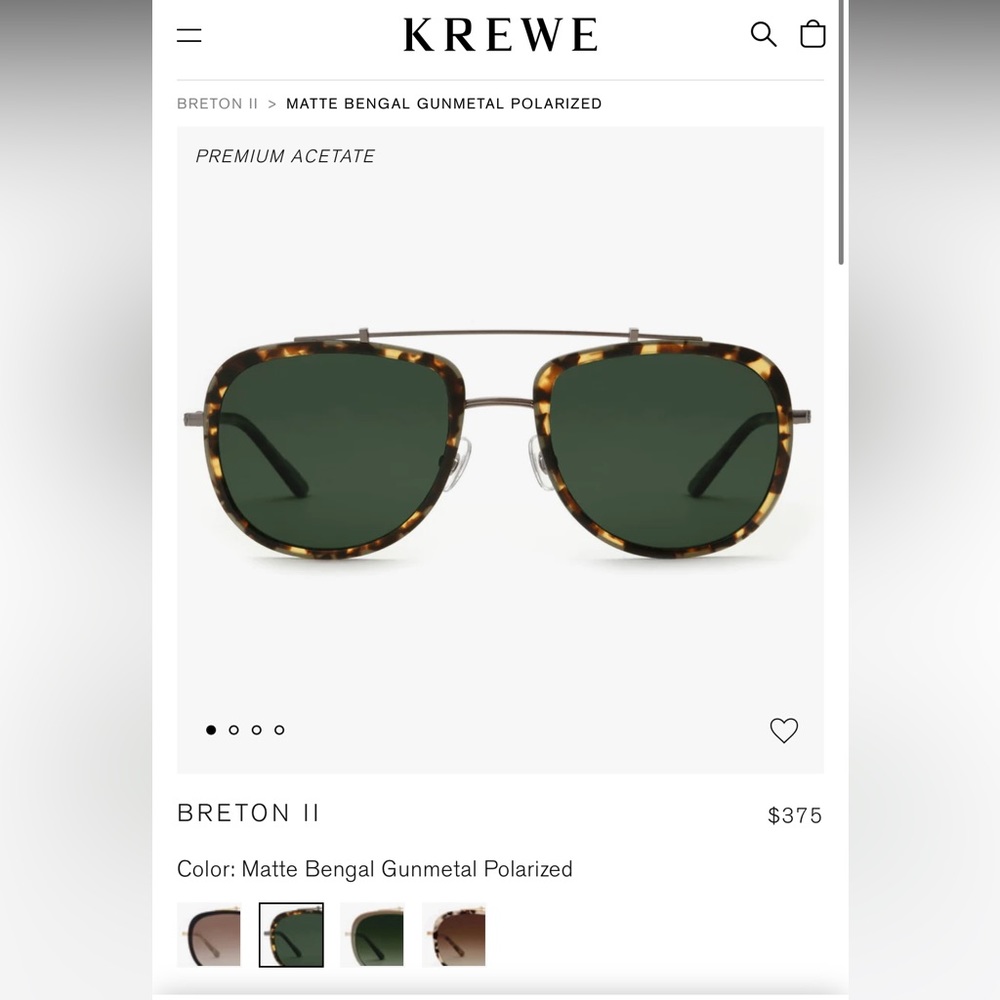 KREWE Brenton 2 Matte Bengal Gunmetal Polarized